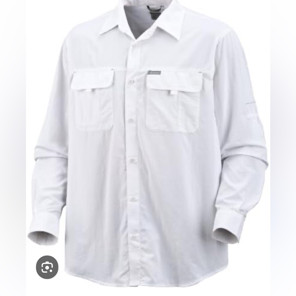 Columbia White Button-Up Shirt